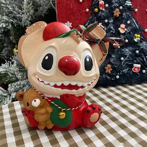 Internet celebrity Stitch non-gypsum doll coloring children's graffiti vinyl doll can enter and exit piggy bank wholesale