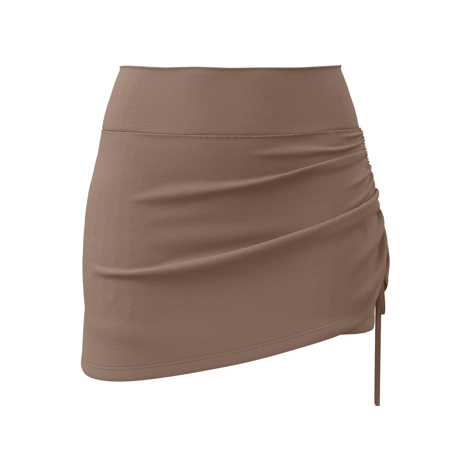 Ju Yi Tang nuevo vestido deportivo arrugado vestido corto para mujeres caminando desnudo cintura alta caderas correr falsas dos pantalones de yoga de verano