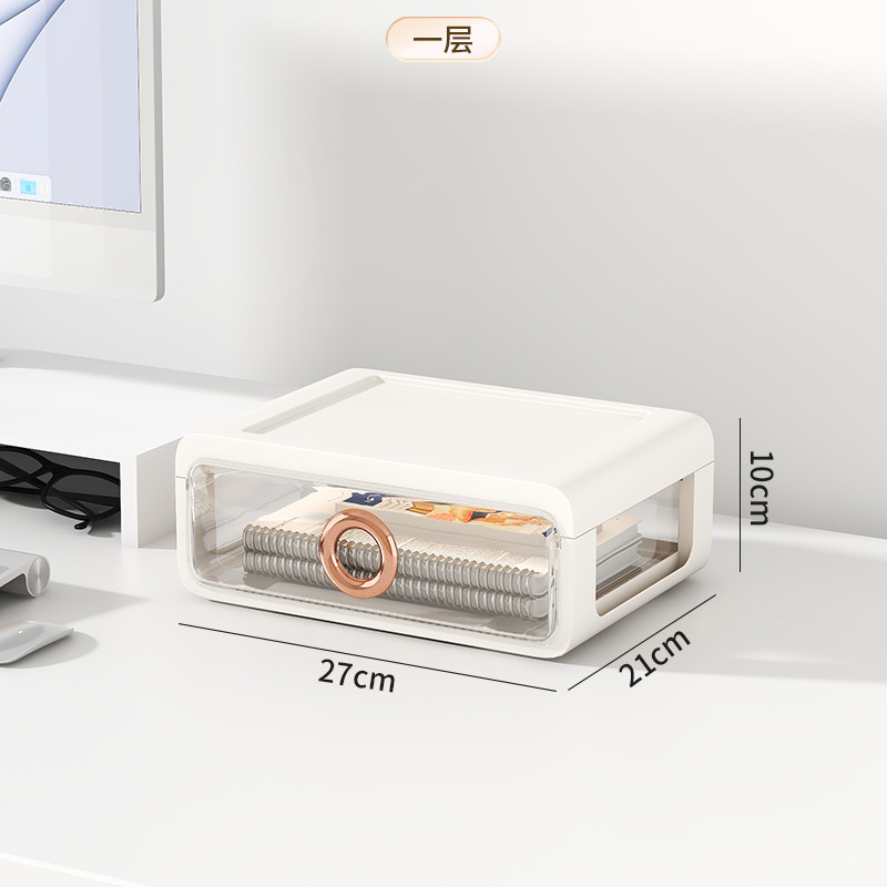 Luz de lujo tocador caja de cosméticos producto de cuidado de la piel estante de almacenamiento caja de almacenamiento de cosméticos cajón transparente estante de almacenamiento de escritorio