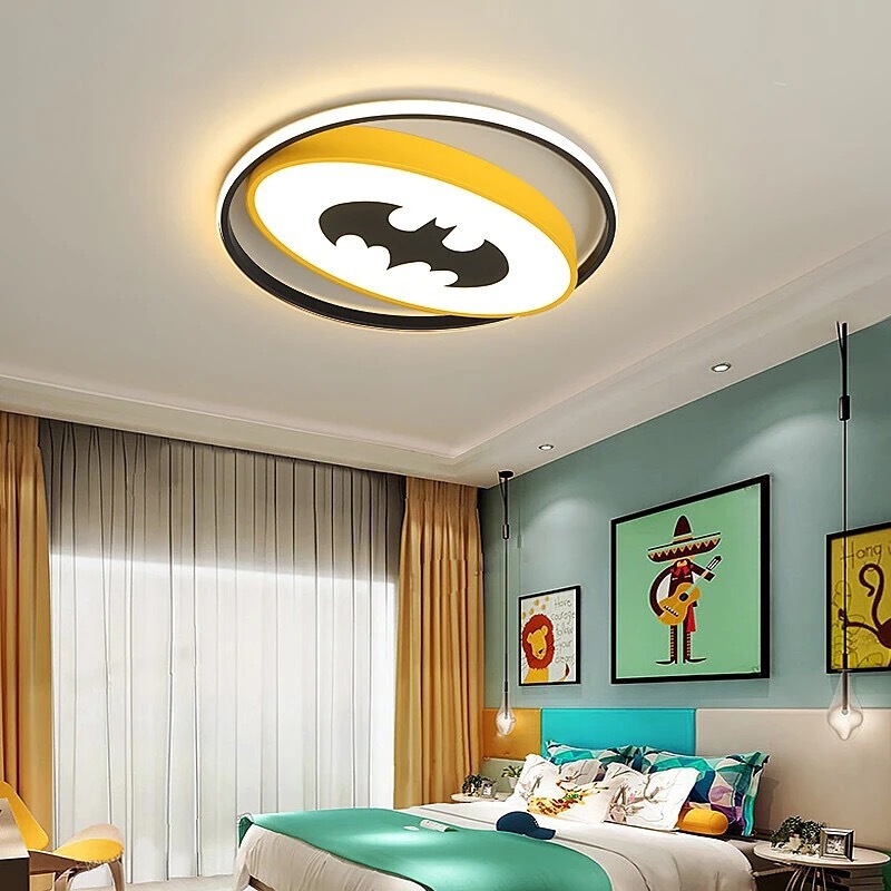 Cartoon room Batman ceiling light for boys and girls room light Spider bedroom eye protection Man Iron Man led lamps Cartoon room Batman ceiling light for boys and girls room light Spider bedroom eye protection Man Iron Man led lamps