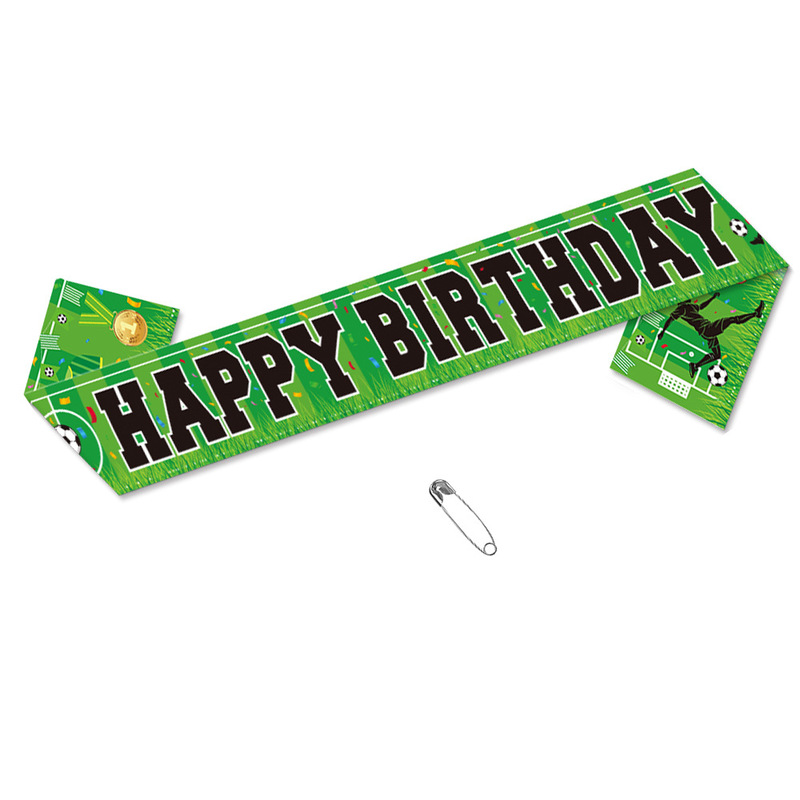 亚马逊足球主题生日装饰肩带 生日派对装饰足球礼仪带拍照道具|undefined