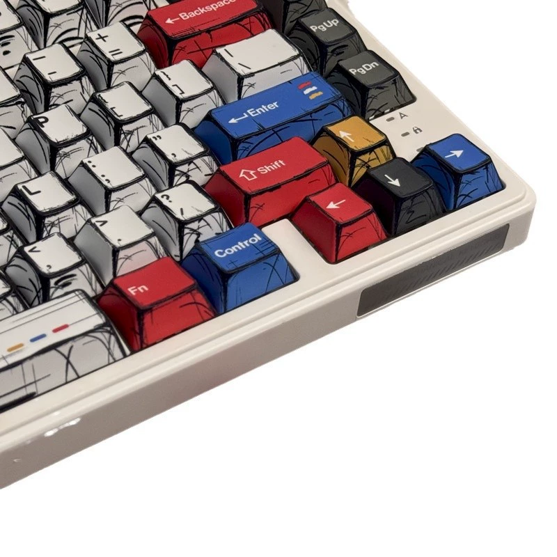 Набор колпачков для клавиш, 136–137 PBT Cherry-Profile, полная пятигранная печать по краям