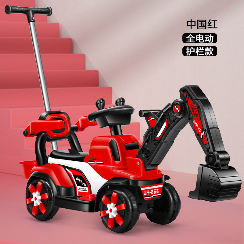 Excavadora coche de ingeniería de juguetes para niños 1 - 5 años de edad puede montar excavadora eléctrica coche eléctrico