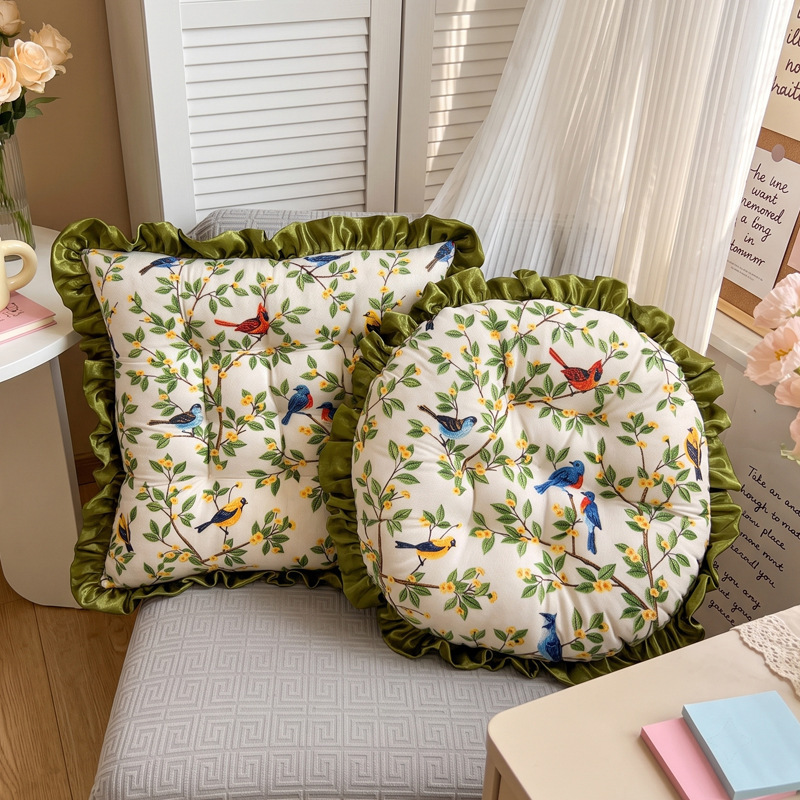 Lace round chair cushion seat pad for home dining chairs, rattan chairs, student stools, futon sofas, tatami floor mats Lace round chair cushion seat pad for home dining chairs, rattan chairs, student stools, futon sofas, tatami floor mats