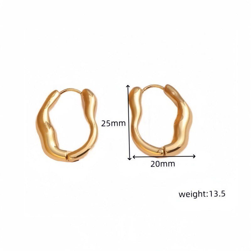 Plating Design 1 Pair Retro Classic Style Geometric Plating Titanium Steel Earrings