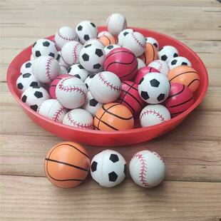 No. 32 Feather Elastic Ball Rubber Elastic Soccer Basketball Baseball Cat and Dog Toy Stress Relief Small Cross-Border Exclusive Supply