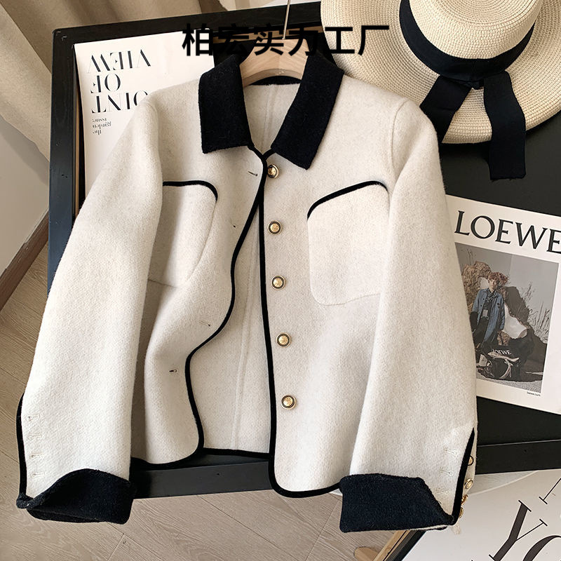 Woolen woolen coat