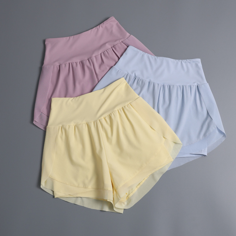 Breathable Quick-Drying Sports Shorts Women's Summer Gym Training Yoga Three-Point Pants High-Waist Slimming Sports Running Pants