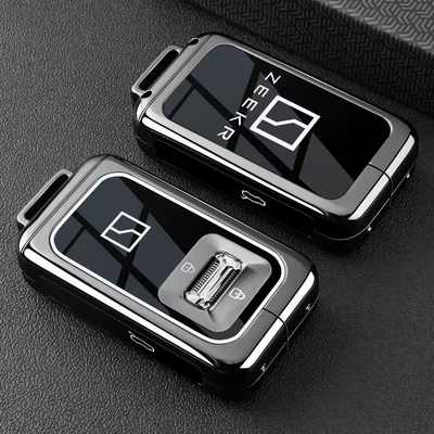 Suitable for Zeekr 9X Key Cover, 25 Models of Zeekr 8X Obsidian Black Edition, Ultra Edition, Max Edition, New Car Key Case (Car key bag) - gun-black-single-shell
