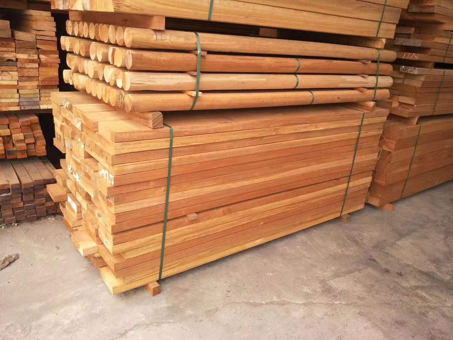 定制印尼菠萝格防腐木户外古建菠萝格圆柱木方实木地板定尺加工-阿里巴巴