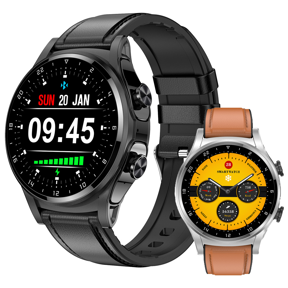 GT66 Smart Watch New TWS Bluetooth Headset Two-in-One Call Blood Pressure Blood Oxygen Heart Rate NFC Motion Pedometer