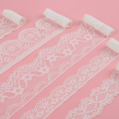 彈力蕾絲花邊 白色蕾絲花邊 彈力小邊 連衣裙袖口服裝輔料