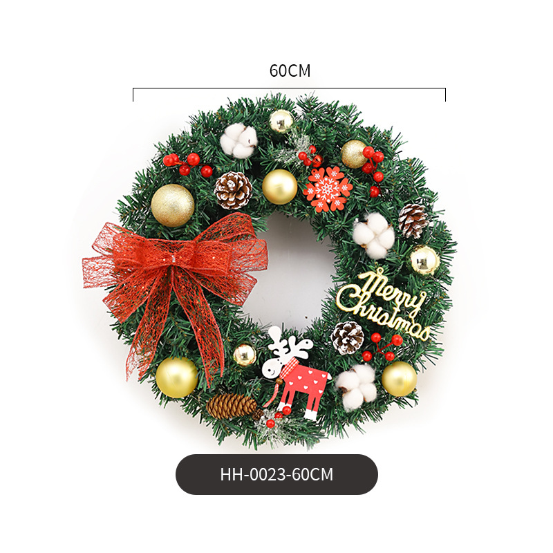 Amazon popular guirnalda de Navidad ratán 40/50/60cm decoración de Navidad Garland puerta colgando escena diseño
