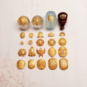s925 Silver Plated Gold Patch Accessories Bracelet Necklace Bracelet Accessories diy Handmade Bead Semi-finished Products