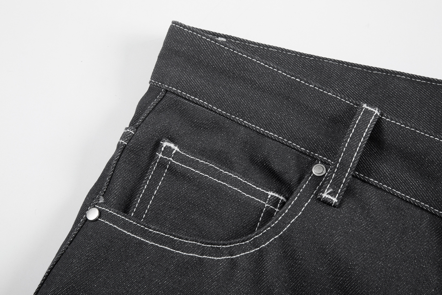 Men's Clothing high street fashion brand washed baggy stitching original pulp original color jeans beggar pants jeans_voghion.com