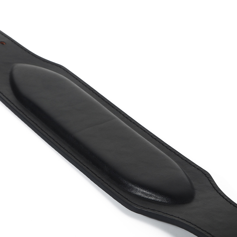 Color sólido negro piel de vaca culturismo en cuclillas tirón duro cintura soporte prensa Banco potencia cinturón de levantamiento de pesas fitness deportes equipo de protección al por mayor