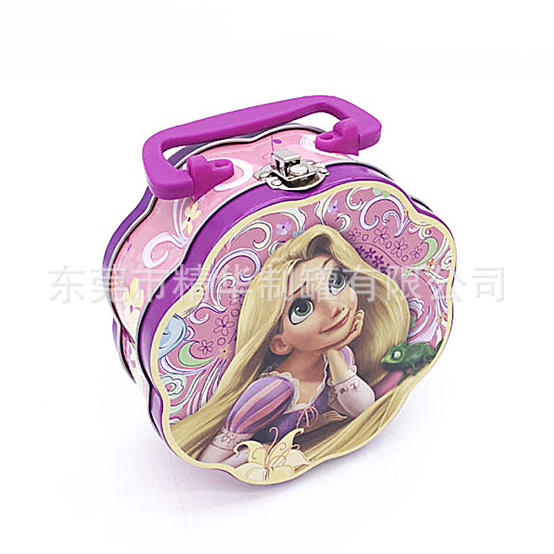 梅花形手挽铁盒  礼品手提罐     促销礼品饰品包装手挽铁罐