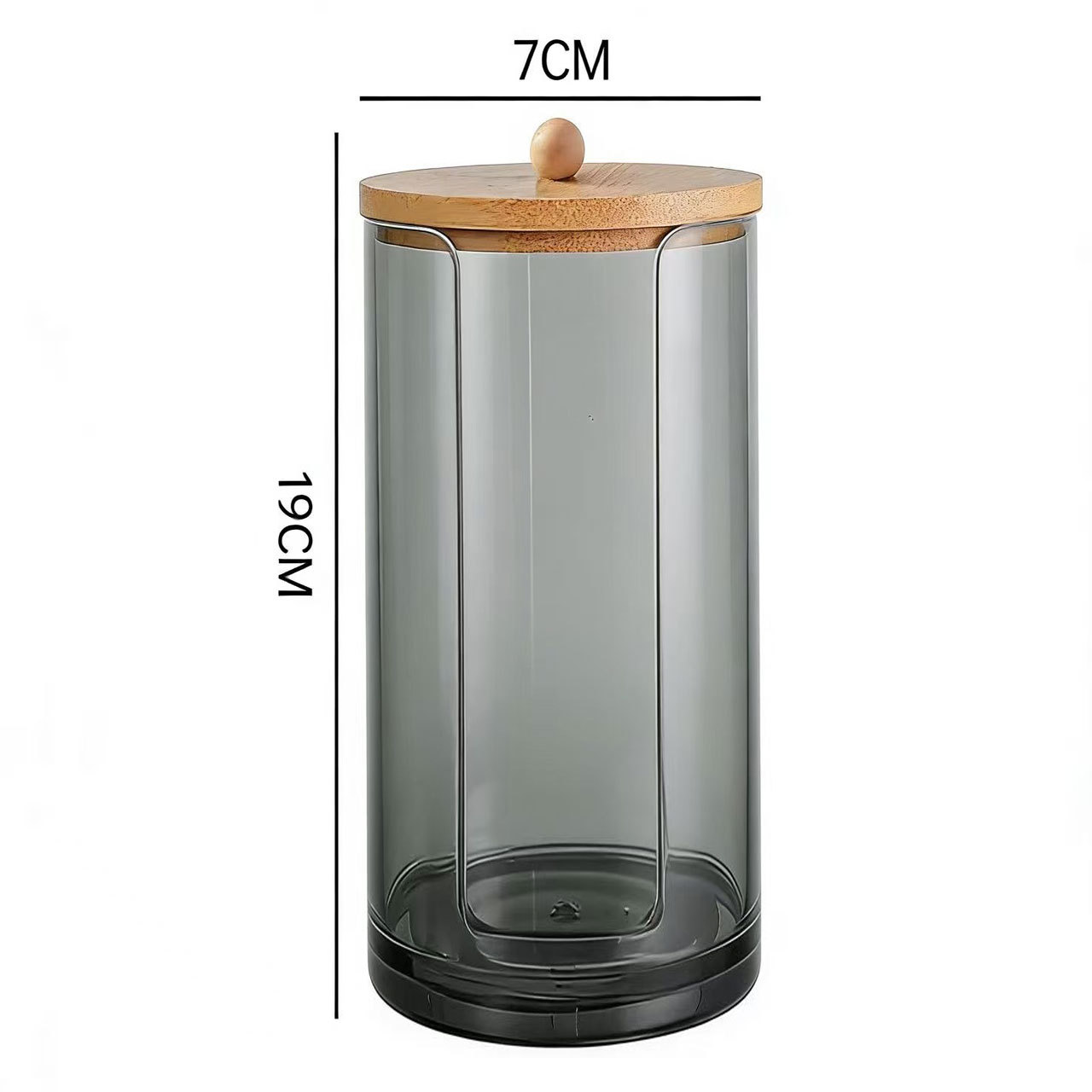 [Tienda de fábrica gris transparente] caja de almacenamiento de algodón acrílico se puede superponer portátil permeable a la ceniza para el almacenamiento de maquillaje doméstico