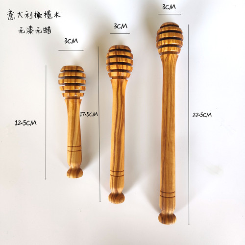 Olive wood honey stick wooden honey stick bee stick stirring stick coffee jam red wine wooden stirring stick