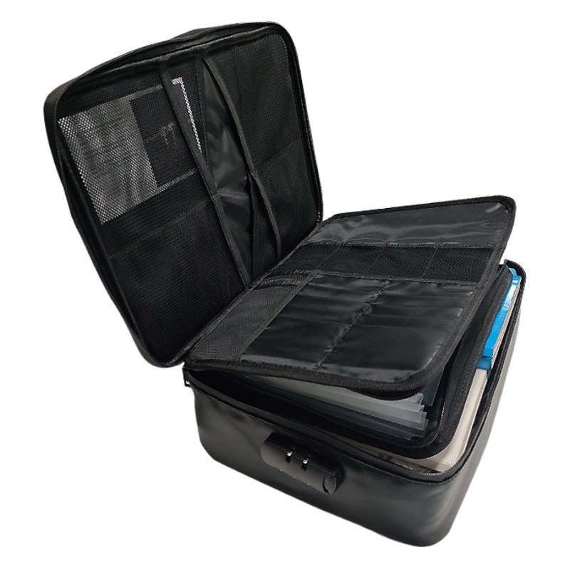 Bolsa ignífuga impermeable bolsa de dinero protectora Oficina hogar metal precioso Bill almacenamiento seguro información del contrato bolsa de archivo