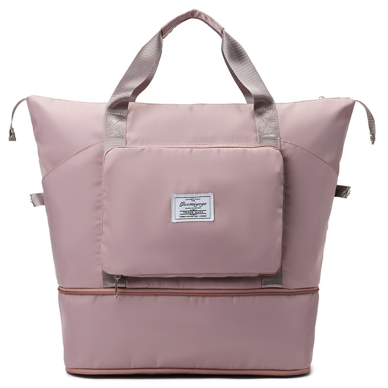 Bolsa de viaje plegable portátil de corta distancia para mujer bolsa de almacenamiento de espera de viaje de gran capacidad bolsa de equipaje de entrega de una pieza Bolsa de fitness