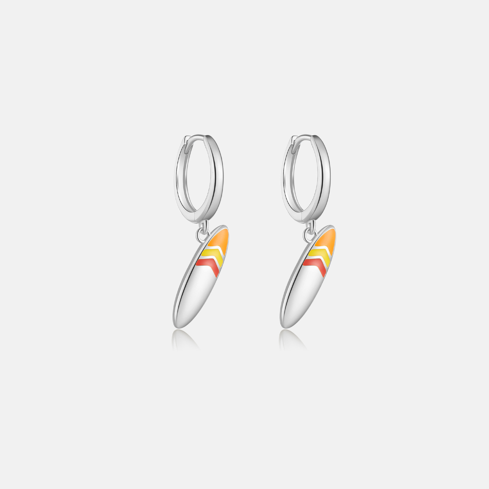 1 Pair Casual Simple Style Skateboard Sterling Silver 18K Gold Plated Drop Earrings display picture 3