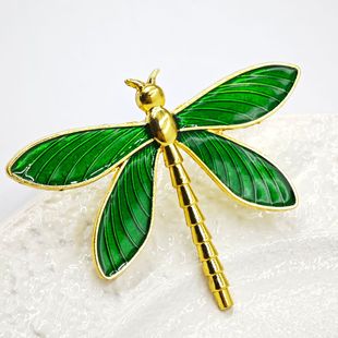 Foreign Trade Cross-Border Napkin Buckle New Dragonfly Metal Green Napkin Ring Hotel Table Decoration Napkin Ring Wholesale