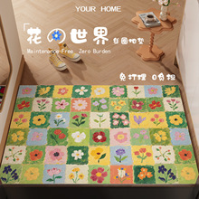 小清新入户门地垫进门耐磨可裁剪丝圈脚垫家用换鞋区除尘防滑垫子