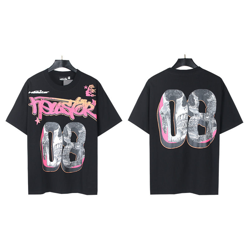 Venta al por mayor versión correcta pa marca de moda manga larga Camiseta palmera espalda Carta Grande logo manga de Batwing OS gota hombro superior