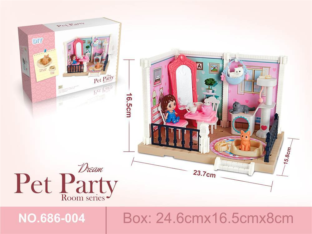 Diy self-assembled pet room