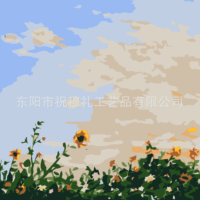 DIY digital pintura al óleo tulipán hecho a mano paisaje color pintura estudiante niños educativos color pintura relleno pintura al por mayor