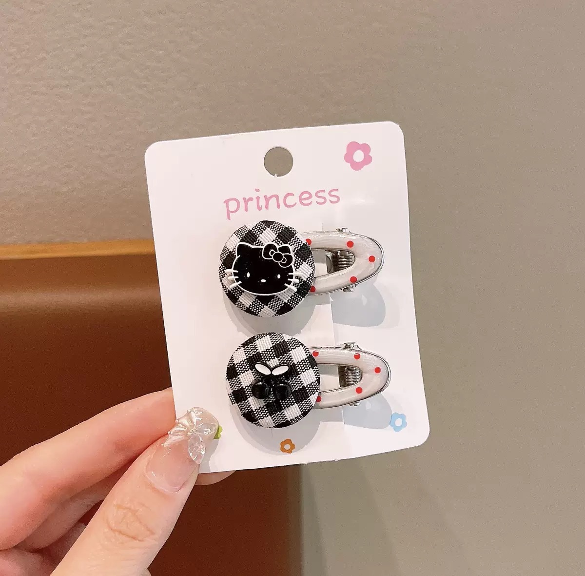 Niña KT clip para el cabello gato niño lindo Hello clip de boca de pato nuevo frente rojo en línea clip para el cabello bebé frange