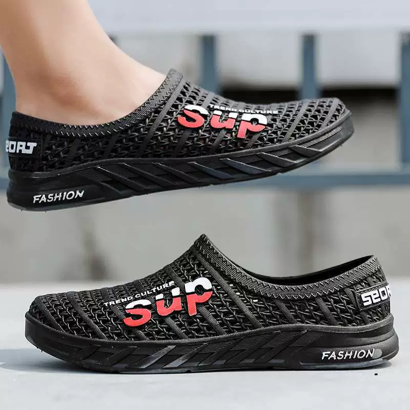 Мужская обувь Croc, летняя спортивная новая верхняя одежда, нескользящие, износостойкие пляжные сандалии на толстой подошве с защитой от запаха для мужчин