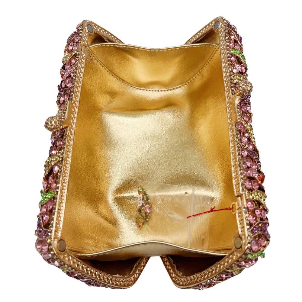 Bolsa de embrague europea y americana bolsa de fiesta hueco crisantemo con diamantes bolsa de fiesta floral bolsa de mano nueva