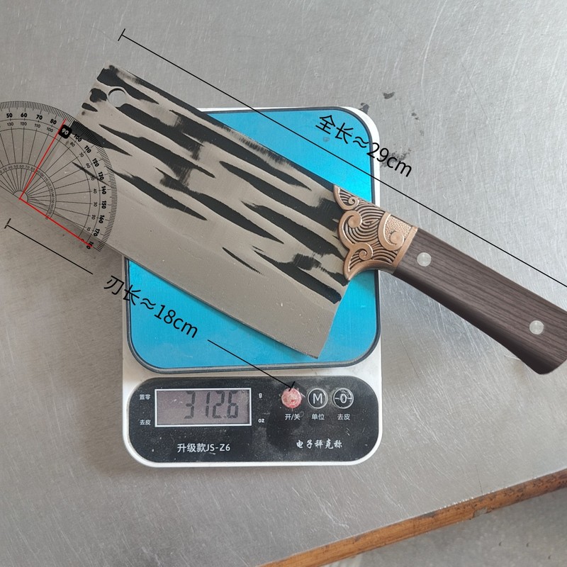 龙泉手工锻打斩切两用菜刀两件套家用厨房不锈钢斩切刀切菜刀锋利|undefined