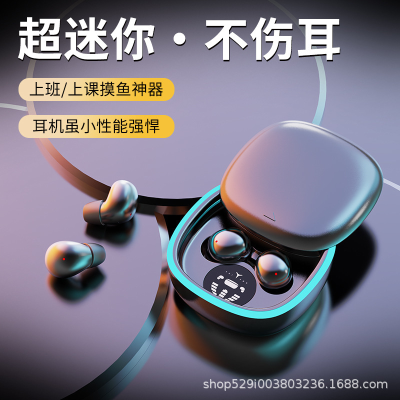 Invisible Wireless Earbuds Mini Slide Charging Bin Small Earbuds In-Ear Headphones Listening to Songs Audiobooks and Podcasts