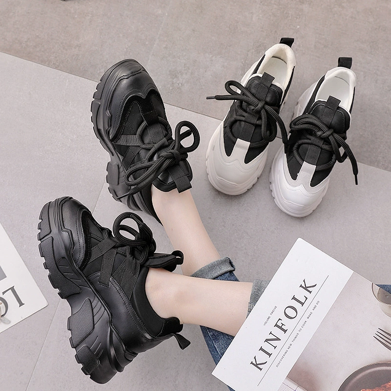 2024 весна и лето новые туфли с толстым дном