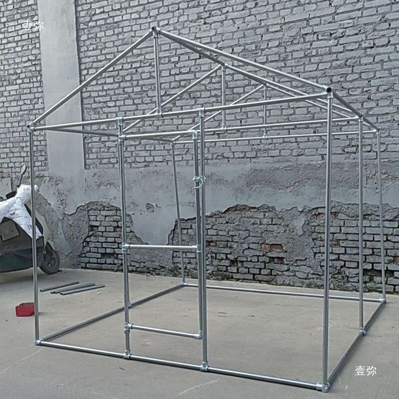 コネクタ サンルームフレーム セルフ組み立て小屋棚 オーニング 鶏小屋 犬小屋 亜鉛メッキパイプコネクタ|undefined