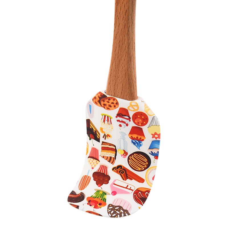 Medium Creative Christmas Silicone Spatula Snowman Series Spatula Silicone Kitchen Baking Cake Mixing Baking Tools