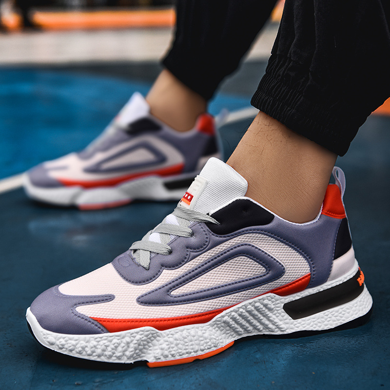 2020 winter new pattern Men's leisure time motion ventilation The thickness of the bottom Increase Trendy shoes