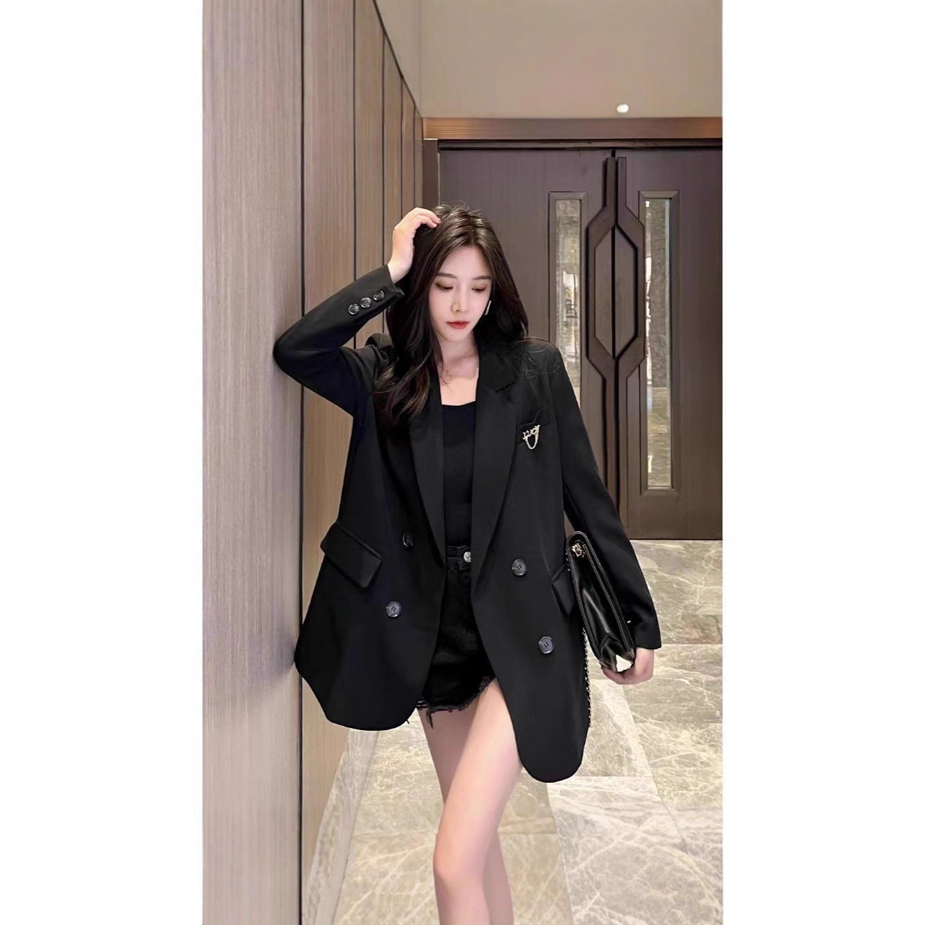 Original Authentic High-end Loose-fitting Women's Blazer 2025 New Spring/autumn British Style Slim-fit Elegant Small_voghion.com
