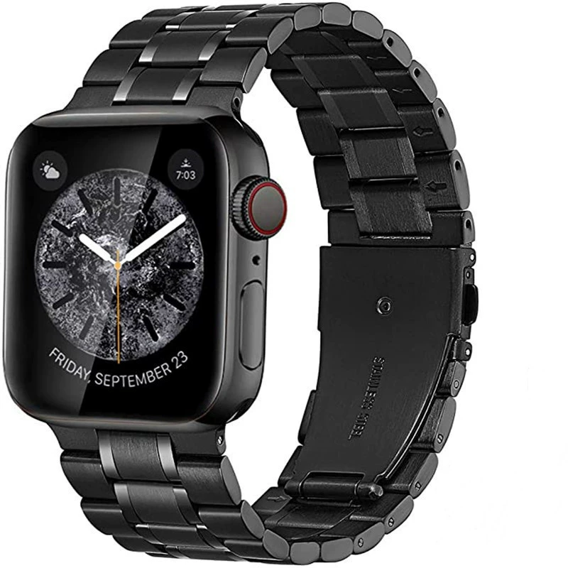 Для Apple Watch Ремешок для умных часов Ремешок из нержавеющей стали Ремешок Apple Встроенный пятишариковый стальной ремешок