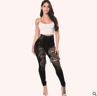 国境を越えた貿易ヨーロッパとアメリカの願い AliExpress Amazon eBay リップドジーンズレギンス女性用|undefined