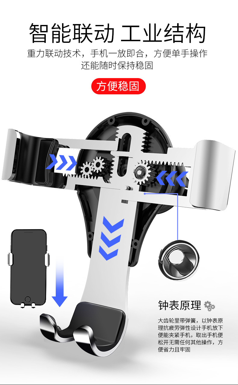 Suitable for Audi A3/S3/Q2L car mobile phone bracket air outlet Gravity navigation bracket car modification