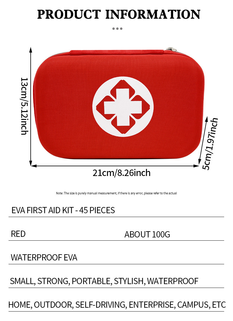 Cross-Border Export Eva Emergency Kit Set 45-Piece Set for Home and Car Emergency Kit Set Outdoor Portable Rescue Kit