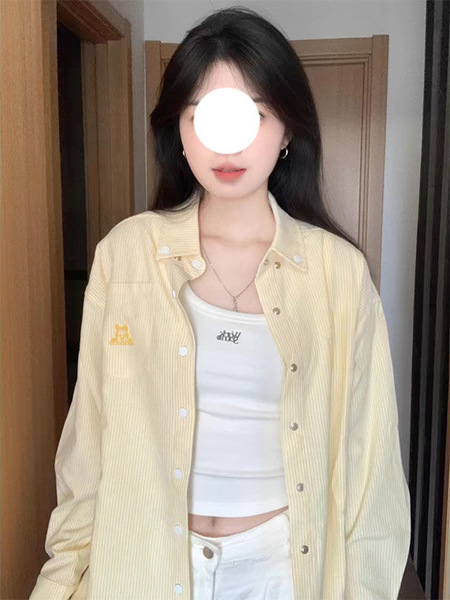 Retro yellow autumn shirt