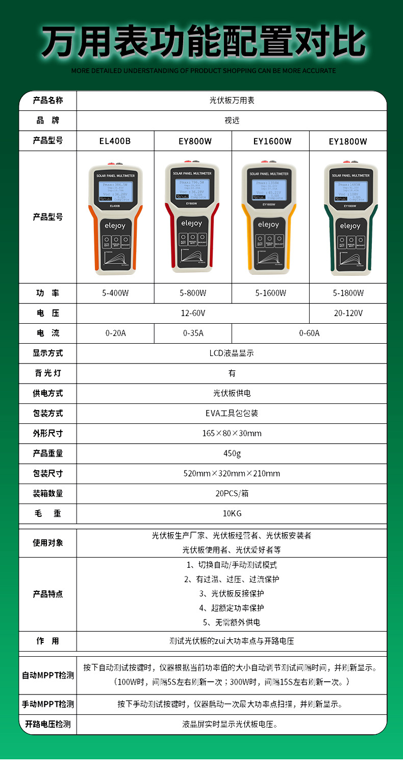 国产光伏万用表、光伏万用表、太阳能万用表、光伏专用万用表、高电压万用表、真有效值光伏万用表、光伏电压电流测试仪、太阳能板检测万用表、组串式光伏万用表、IV曲线测试万用表、蓝牙光伏万用表、光伏电站运维万用表、户用光伏安装检测工具、电工万用表、新能源万用表