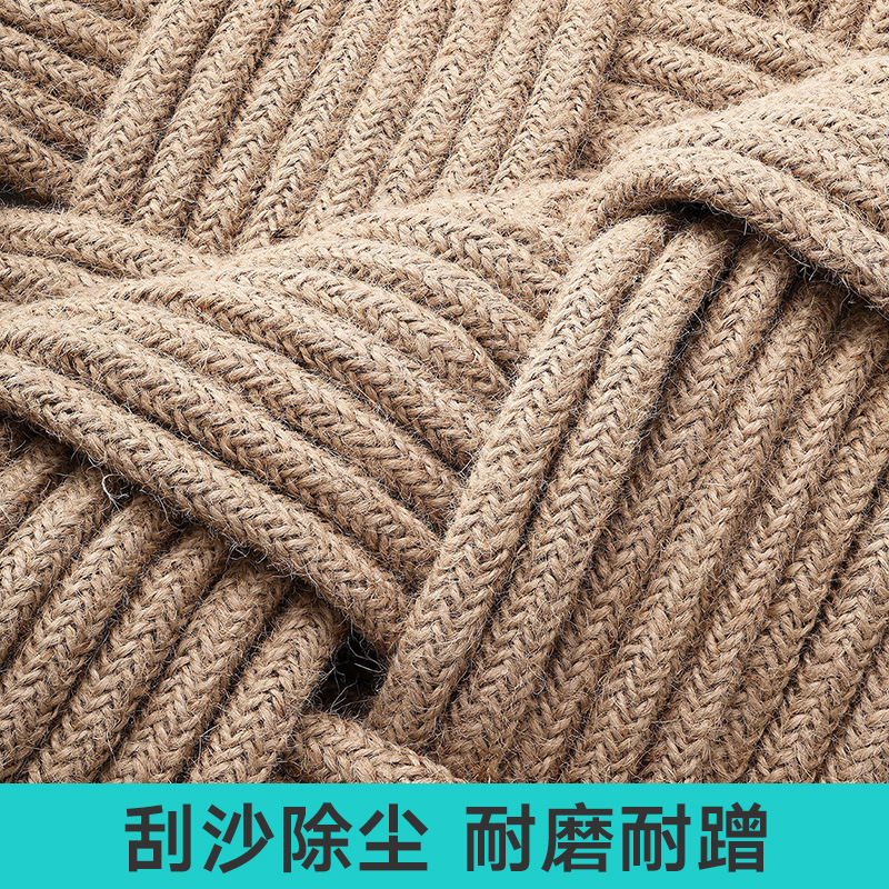 跨境天然黄麻绳编地毯家用入户门地垫耐脏免洗轻奢高级感进门脚垫|undefined