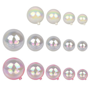 Colorful transparent ball birthday cake decoration ins style transparent White pink beautiful romantic baking decoration