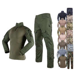 G2战斗蛙服迷彩服套装男长袖美式MC迷彩户外青蛙训练服战术服跨境